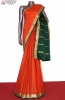 Contrast Classic Pure Mysore Crepe Silk Saree
